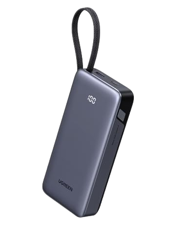 UGREEN Powerbank (20000mAh, 22.5W, integriertem USB-C-Kabel)