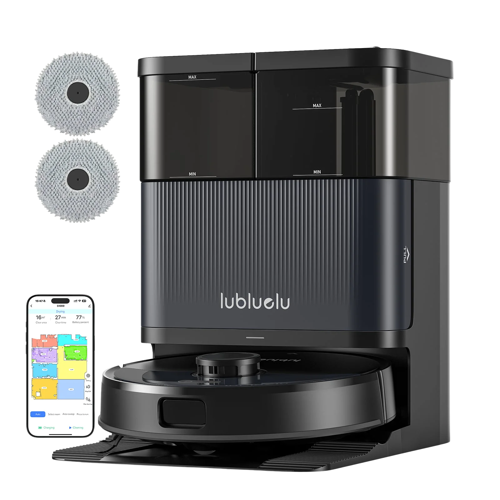 lubluelu S1000 - 10.000Pa All-in-One-Saugroboter