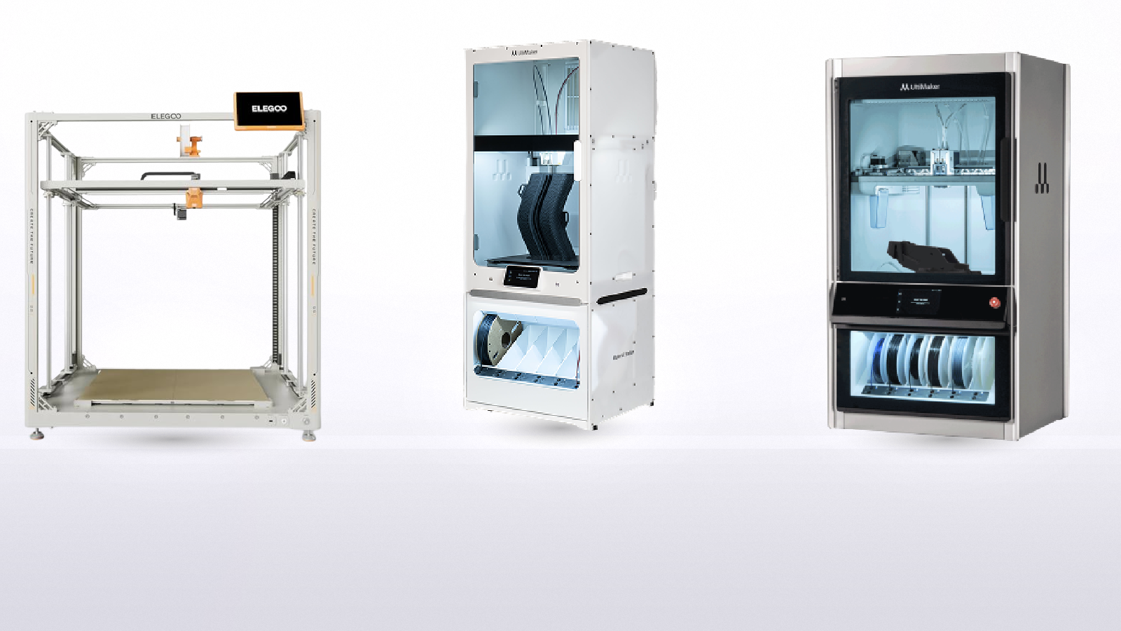 Gruppenbild der empfohlenen Produkte zu: 3D-Drucker im September: Modelle, Preise und worauf Sie jetzt achten sollten