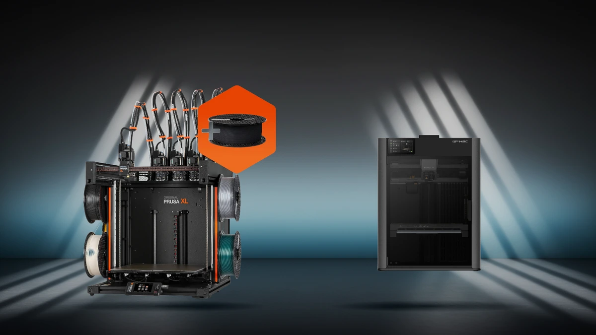 Produktvergleich – Pressebilder der getesteten Modelle: Prusa XL CoreXY vs. Bambu Lab H2C: Schneller und präziser?