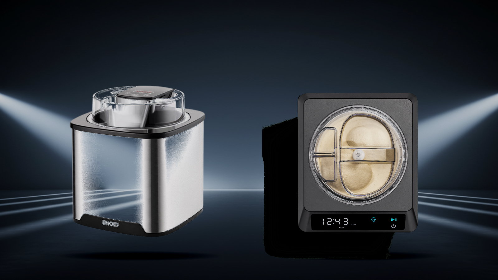 Produktvergleich – Pressebilder der getesteten Modelle: Eismaschine Unold vs Springlane: Dein Weg zum perfekten Eis