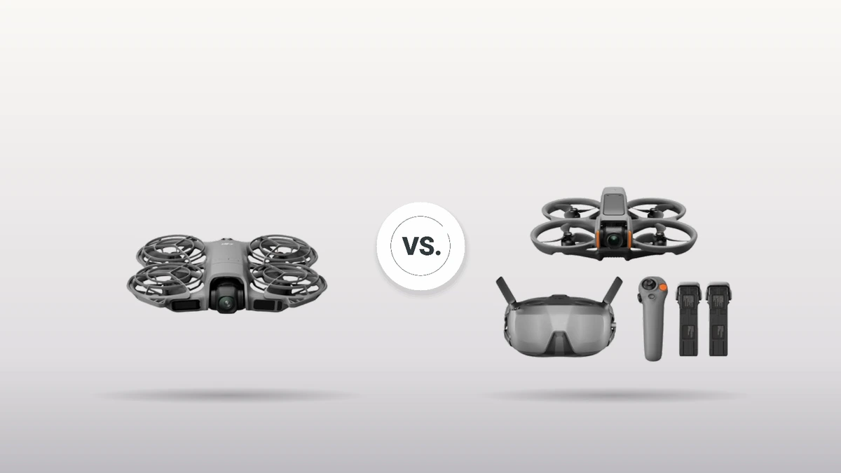 KI-Visualisierung – Produktvergleich: DJI Neo vs. Avata 2: Der ultimative Vergleich für FPV-Einsteiger – Neo Combo