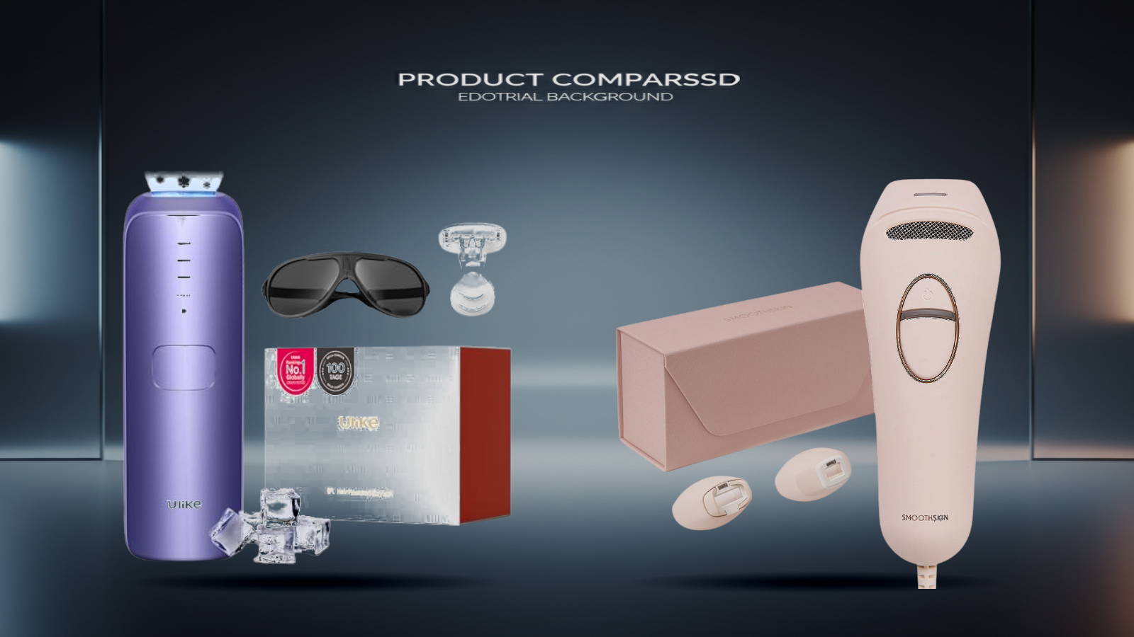 Produktvergleich – Pressebilder der getesteten Modelle: Ulike Air 4 vs. SmoothSkin Pure Switch: Saphir-Kühlung gegen smarten…