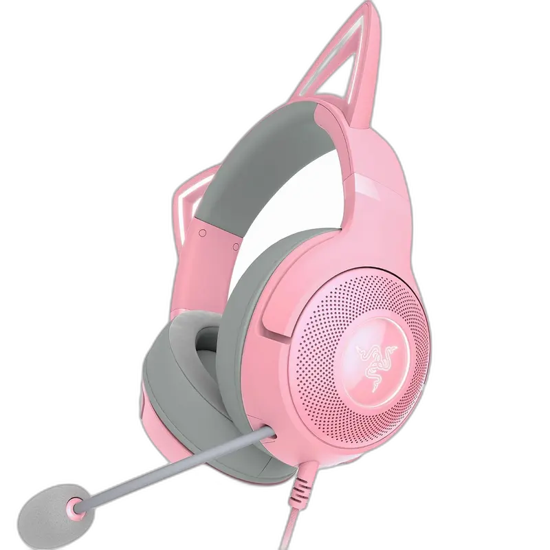 KI-Visualisierung – Deal-Grafik: Razer Kraken Kitty V2 - Kabelgebundenes RGB-Headset mit Katzenohren… für 92,99 Euro*: 23%…