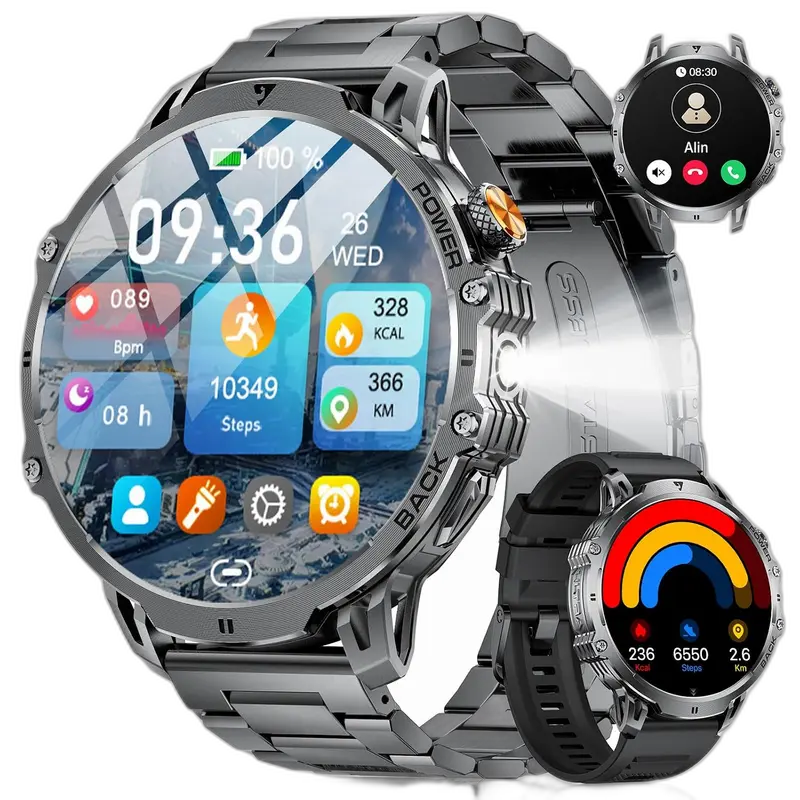 KI-Visualisierung – Deal-Grafik: DREMAC Smartwatch Herren für 63,98 Euro*: 51% Rabatt bei Amazon