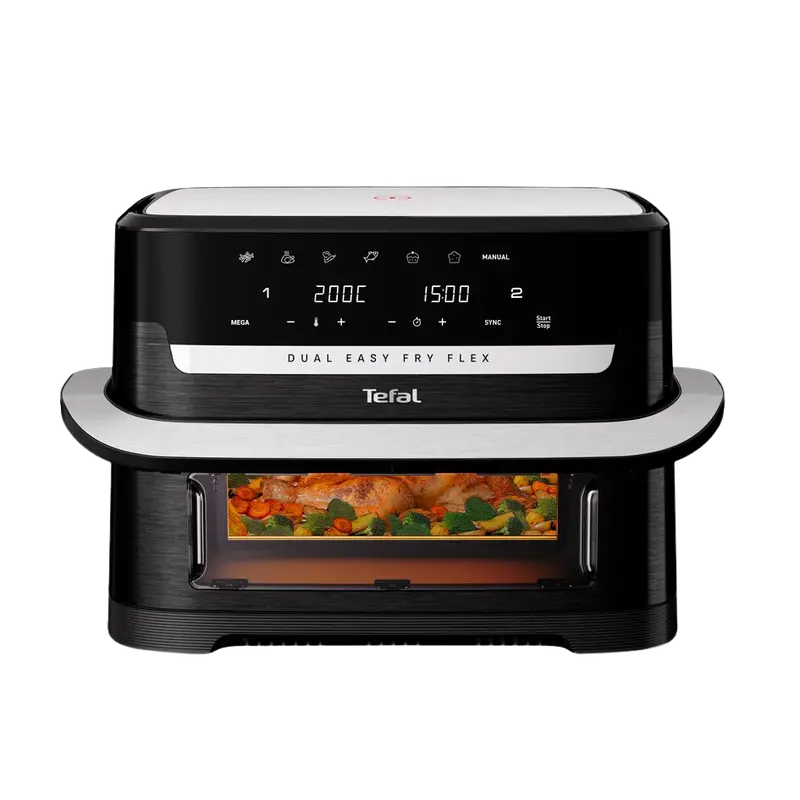 Deal-Übersicht: Tefal Dual Easy Fry Flex, Heißluftfritteuse, FlexCook Trennwand, 9L, EY9228: 44%* Rabatt bei Amazon