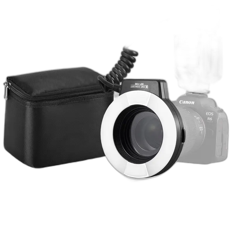 KI-Visualisierung – Deal-Grafik: K&F CONCEPT TTL Makroblitz Ringblitz Ringleuchte Blitzgerät mit AF-… für 97,81 Euro*: 33%…