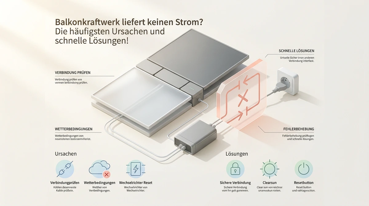 KI-Visualisierung – Symbolbild: Balkonkraftwerk liefert keinen Strom: Ursachen & schnelle Lösungen
