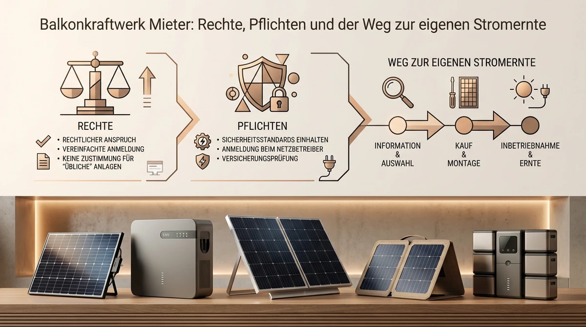 Symbolbild: Balkonkraftwerk Mieter: Rechte, Pflichten und der Weg zur eigenen Stromernte