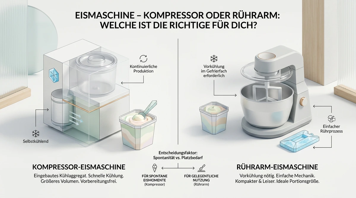 Symbolbild: Eismaschine Kompressor vs. Rührarm-Modell: Die richtige Wahl treffen