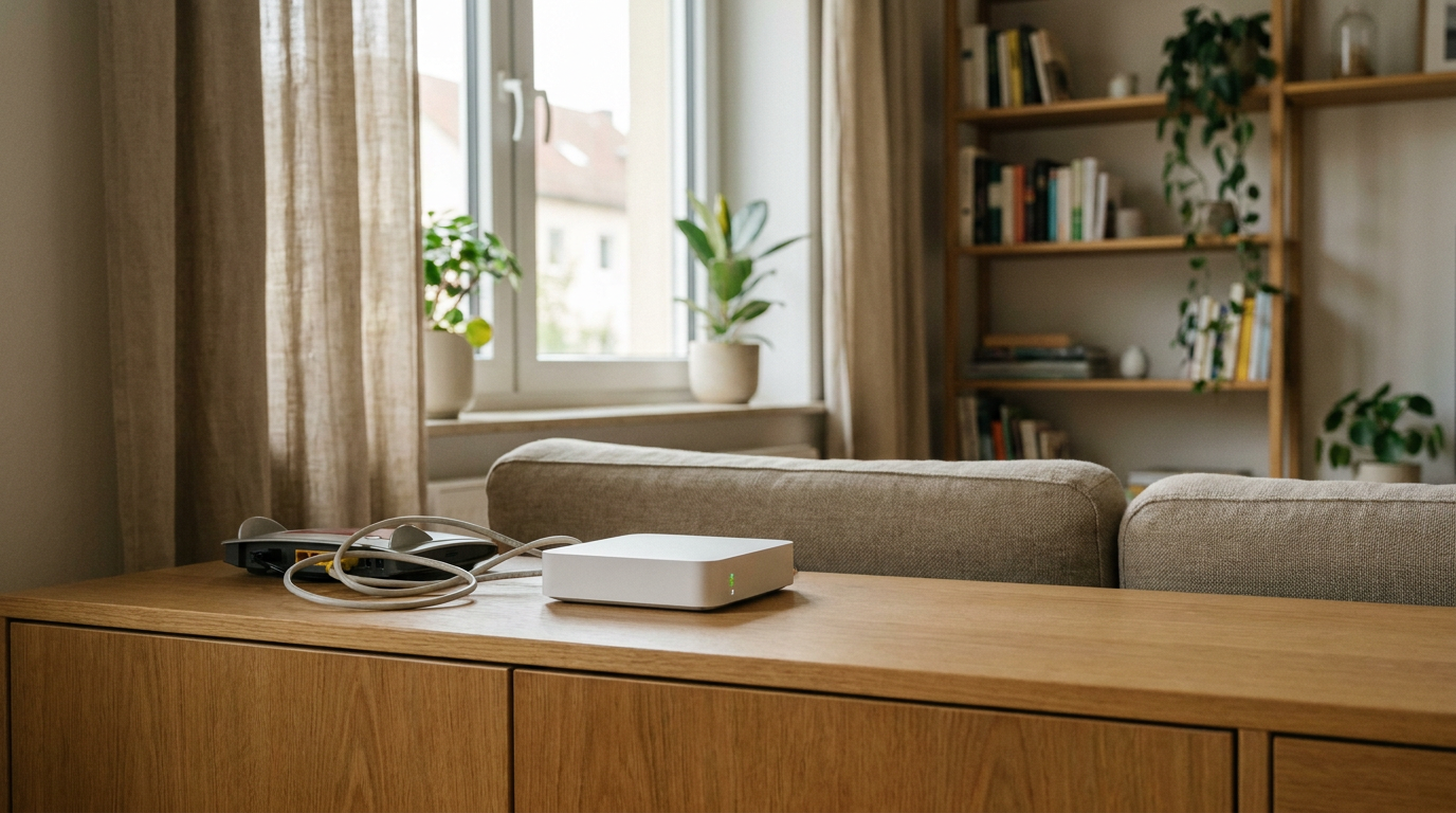 KI-Visualisierung – Symbolbild: <h1>Smart Home Zentrale WLAN Probleme: Dein Gateway offline? So behebst du…