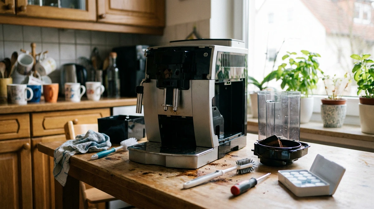 KI-Visualisierung – Symbolbild: Kaffeevollautomat reinigen: Bester Geschmack dank richtiger Pflege