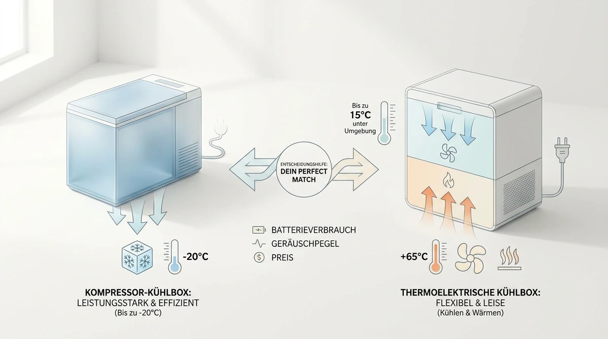 Symbolbild: Kühlbox-Wahl: Kompressor oder Thermoelektrisch – Dein Guide für 2026