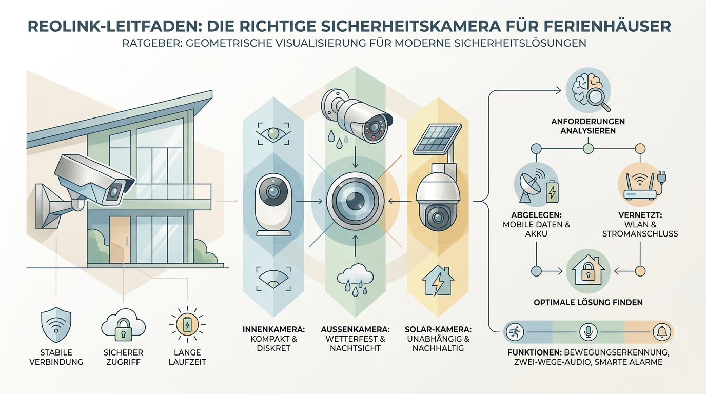 KI-Visualisierung – Symbolbild: Reolink-Leitfaden: Die richtige Sicherheitskamera für Ferienhäuser