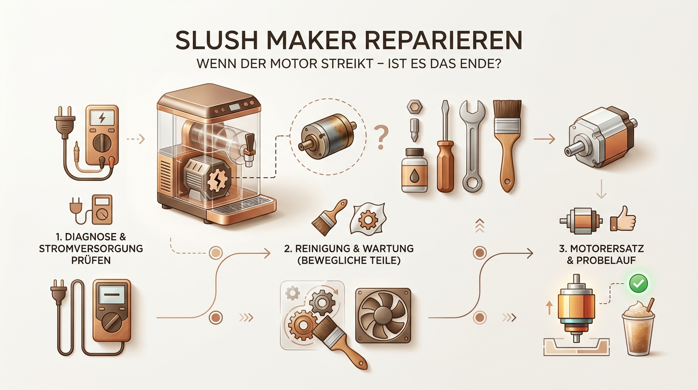 Symbolbild: Slush Maker reparieren: Wenn der Motor streikt – ist es das Ende?