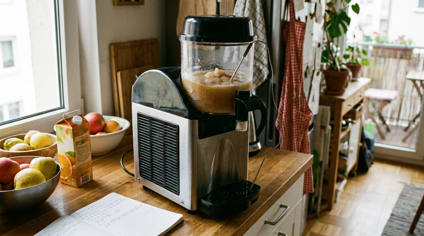 KI-Visualisierung – Symbolbild: Slush zu flüssig? So wird dein Slushy Maker zum echten Eis-Profi!