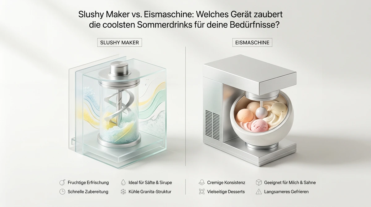 Symbolbild: Slushy Maker vs. Eismaschine: Welche Maschine sorgt für die beste Abkühlung?