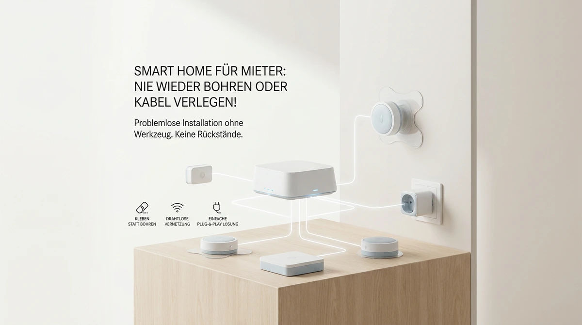 Symbolbild: Smart Home Mietwohnung: Kabel- und bohrfreie Lösungen für Mieter