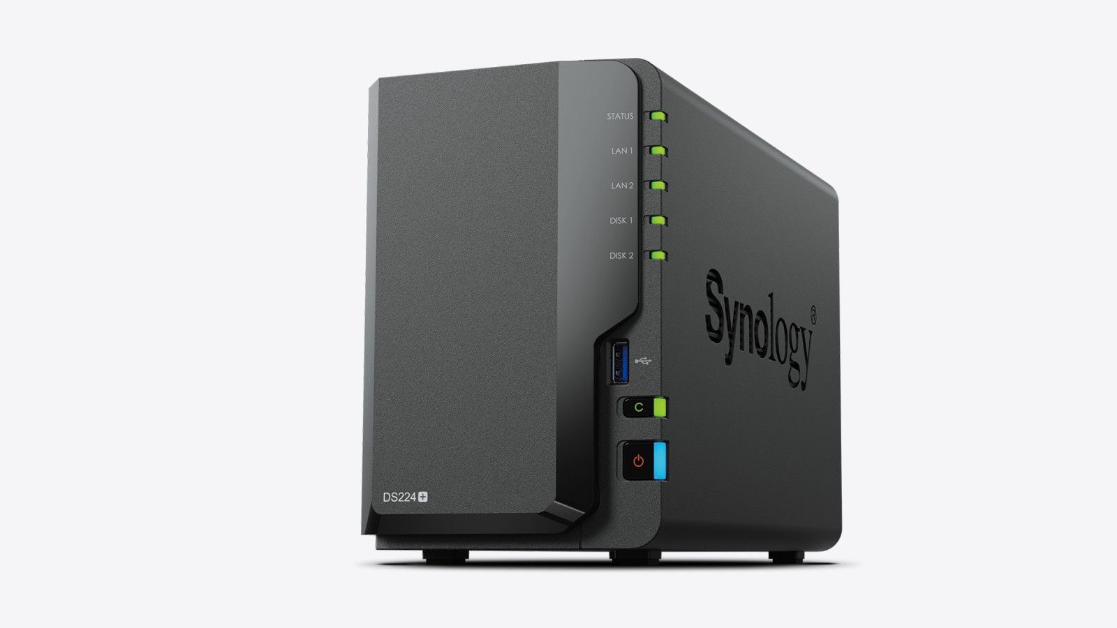 Synology DiskStation DS224+ – 2-Bay-NAS für Zuhause (offizielles Herstellerbild)