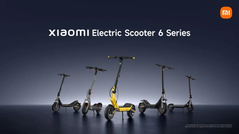Pressebild: Xiaomi Electric Scooter 6 Serie: Fünf neue Modelle von 330 bis 800 Euro
