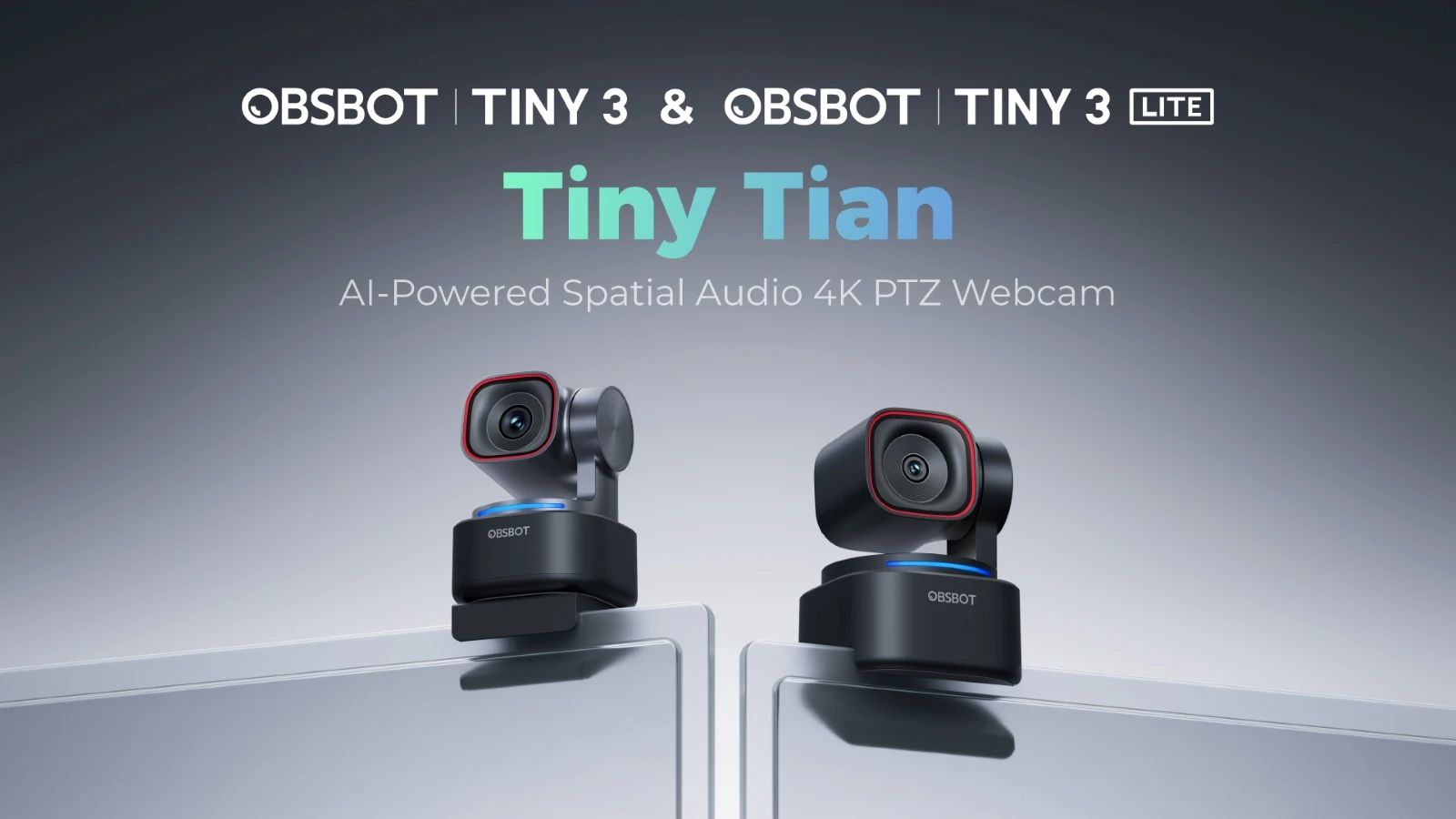 Pressebild: OBSBOT stellt Tiny 3 Serie mit 4K PTZ und räumlichem Audio vor