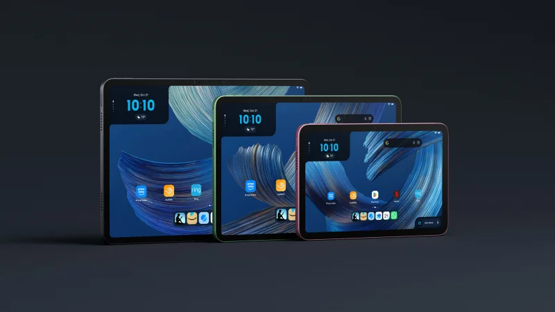 Amazon Alexa Tablet 8, 11 und 12 Pro nebeneinander (offizielles Pressebild)