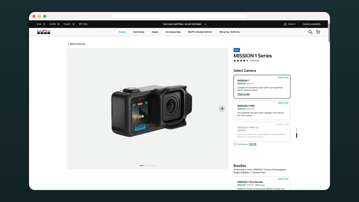 Screenshot: Mit der MISSION 1 Serie bringt GoPro kompakte Cinema-Kameras auf den Markt – MISSION 1
