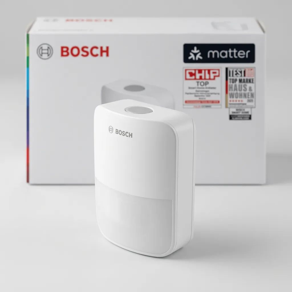 Bosch Bewegungsmelder II [+M] – detailed view of the key features, buttons and design elements