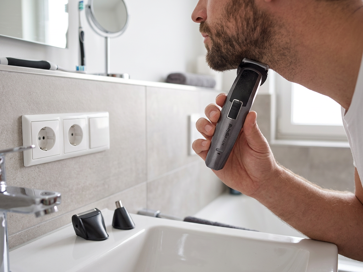BaByliss 10-in-1 Carbon Titanium MT860E – being used in a natural, realistic everyday scenario