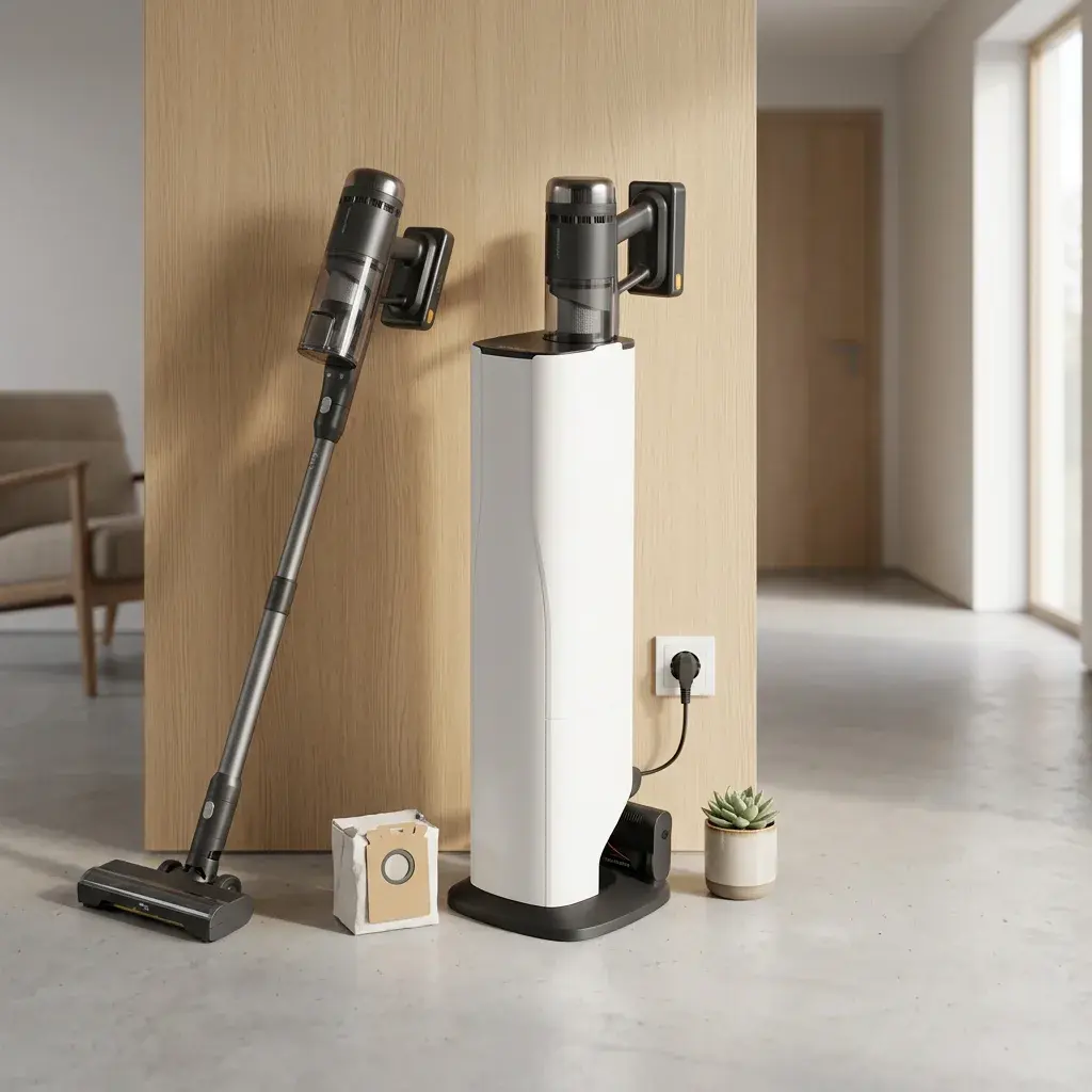 Roborock H60 Hub Ultra – placed in a clean, well-lit home environment