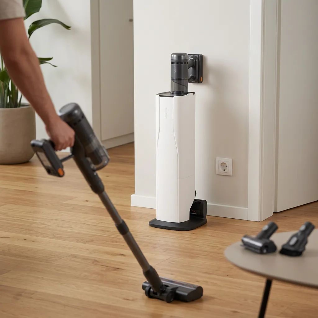 Roborock H60 Hub Ultra – being used in a natural, realistic everyday scenario