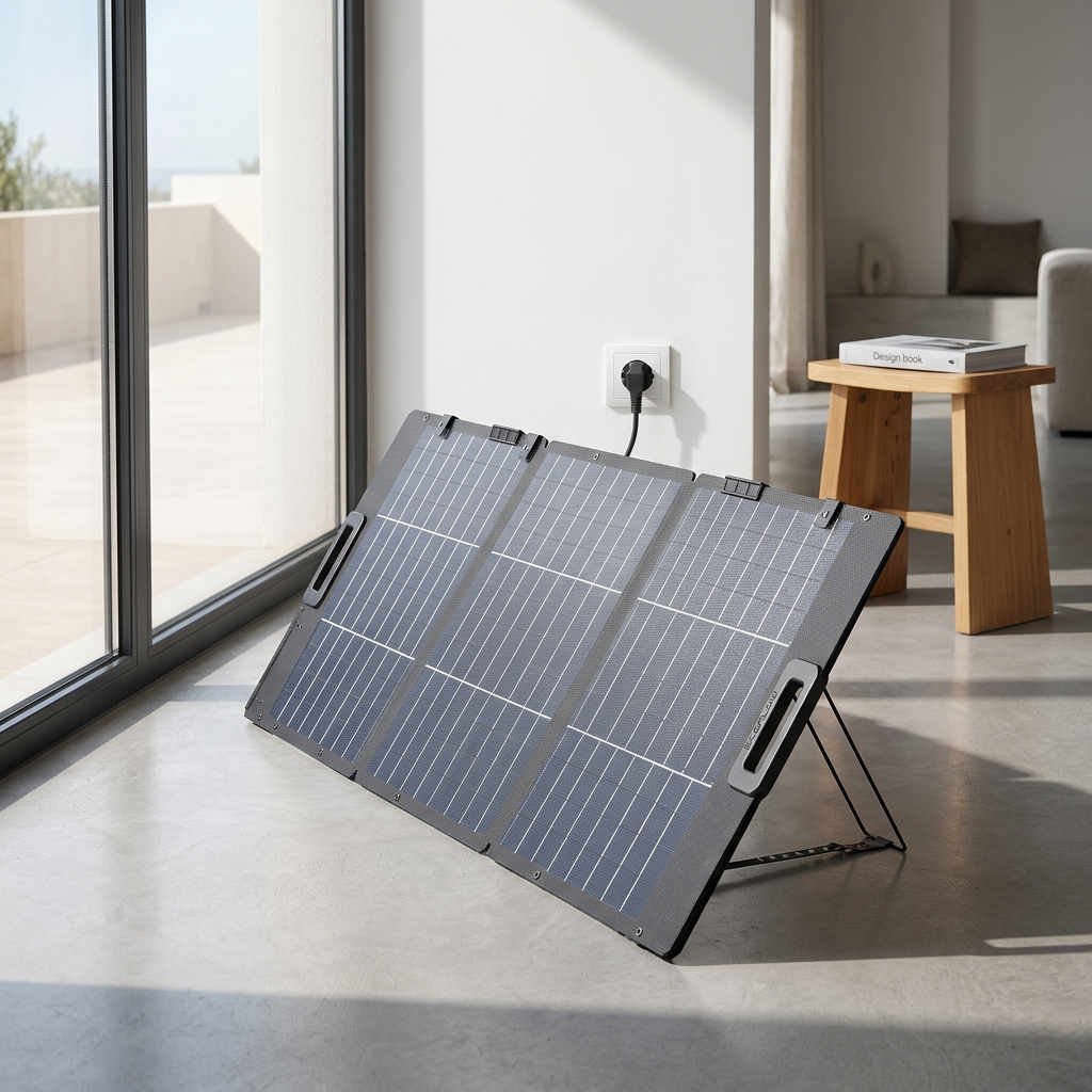 KI-Visualisierung: EcoFlow 220W Leichtes Tragbares Solarpanel Faltbares Solarpanel zur Energiegewinnung