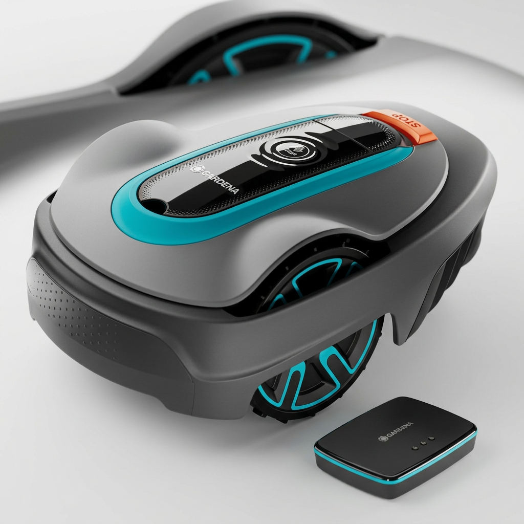 Gardena SILENO City Q Smart – detailed view of the key features, buttons and design elements