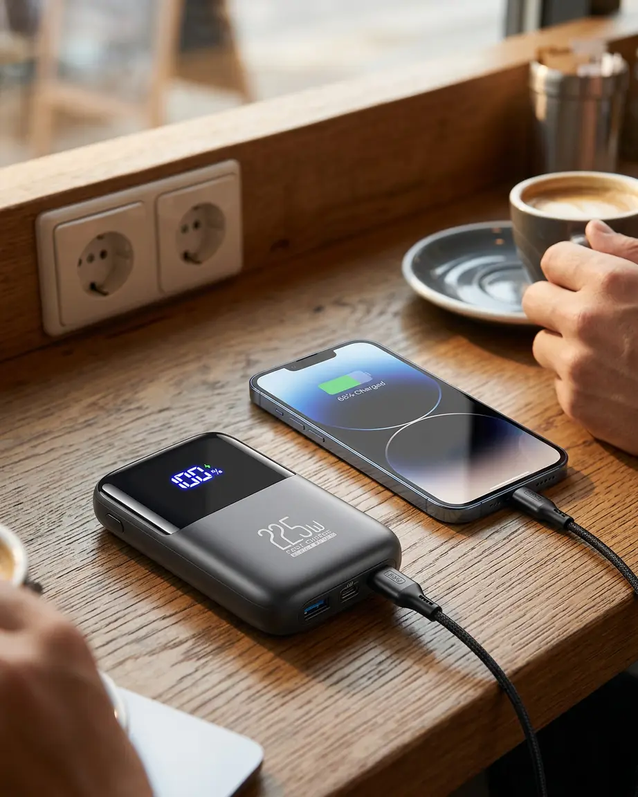 INIU B61 Power Bank 10000mAh, 3-Port Design im Alltag