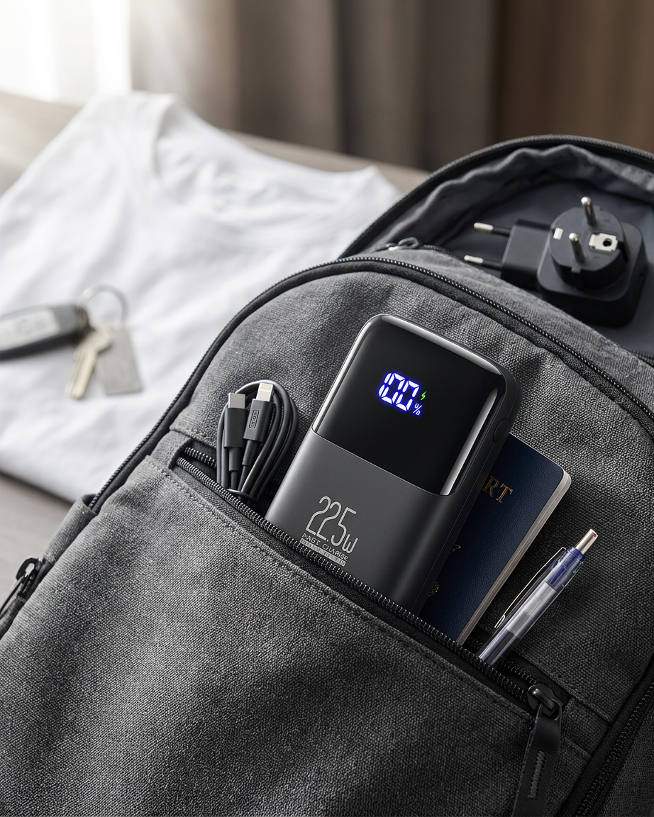 INIU B61 Power Bank 10000mAh, 3-Port Design im Alltag