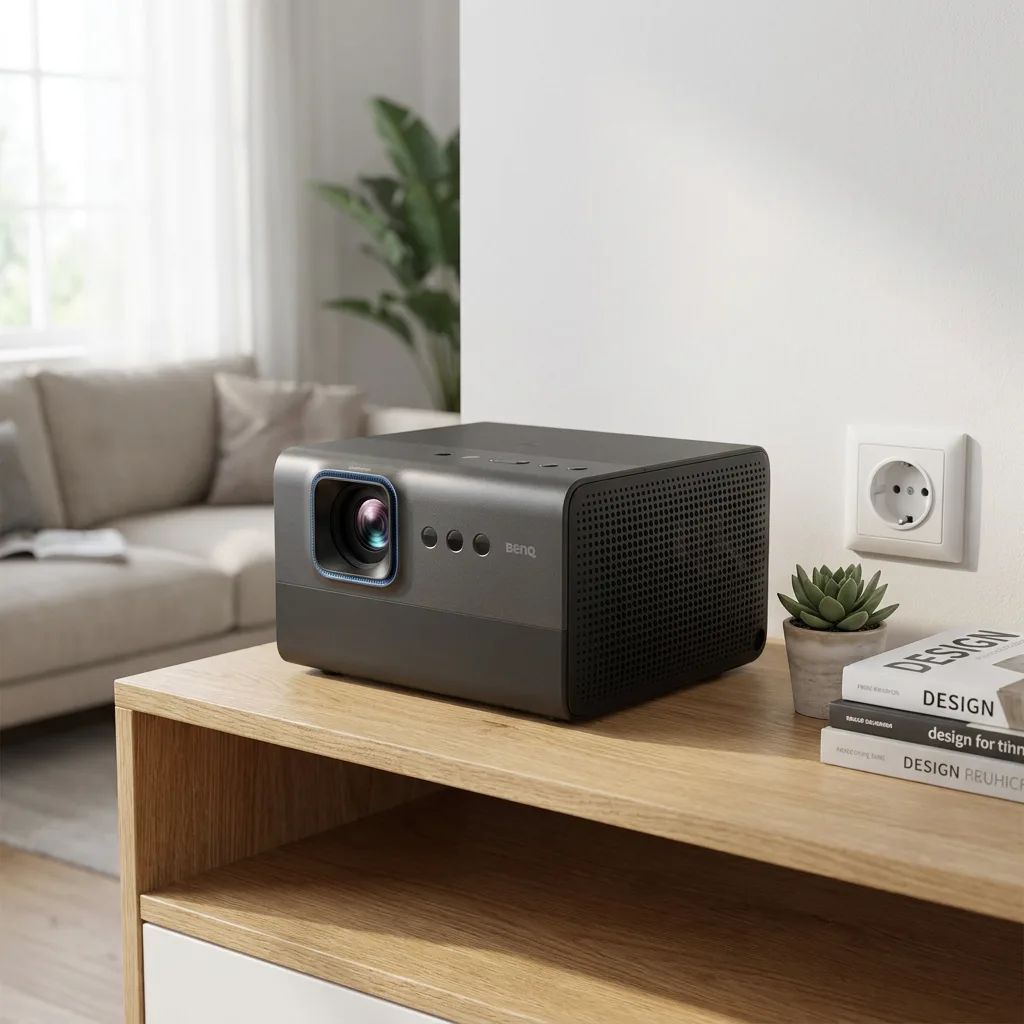 BenQ GP520 – shown from the side in a calm, tidy setting with soft daylight