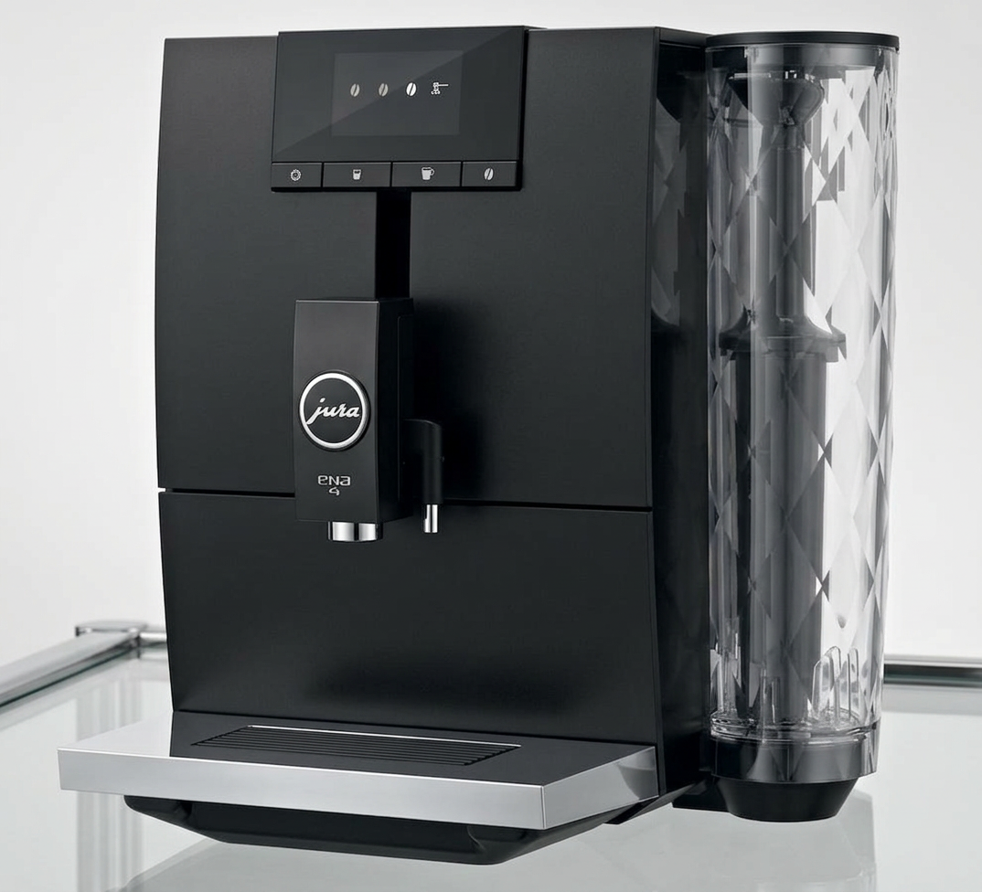 KI-Visualisierung: Jura ENA 4 Kaffeemaschine im täglichen Gebrauch