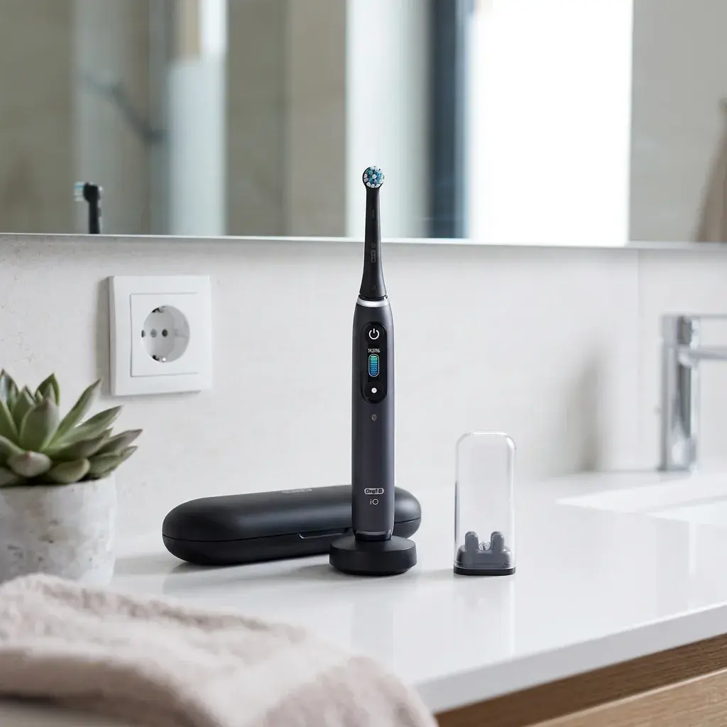 Oral-B iO Serie 8 – placed in a clean, well-lit home environment