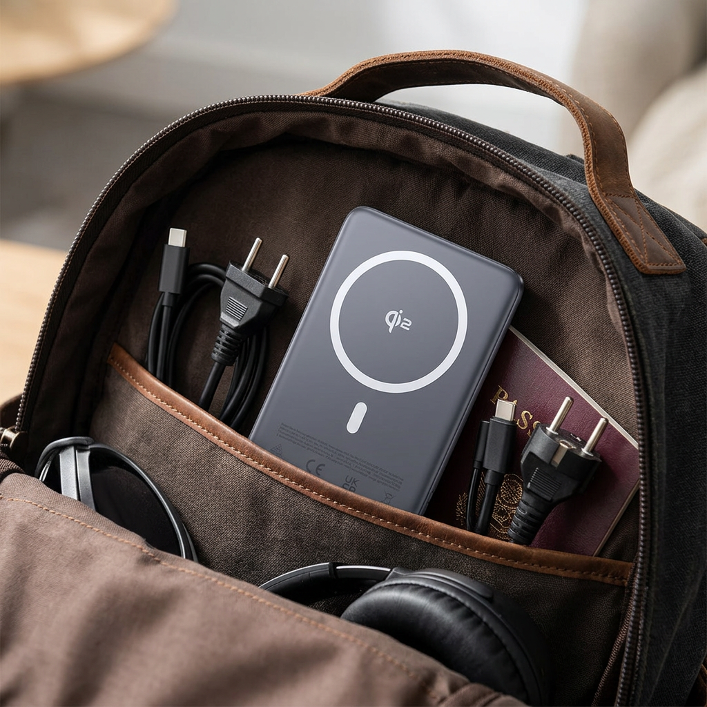 Baseus PicoGo Ultra-Slim Qi2 Magnetic Power Bank 10000mAh im Alltag