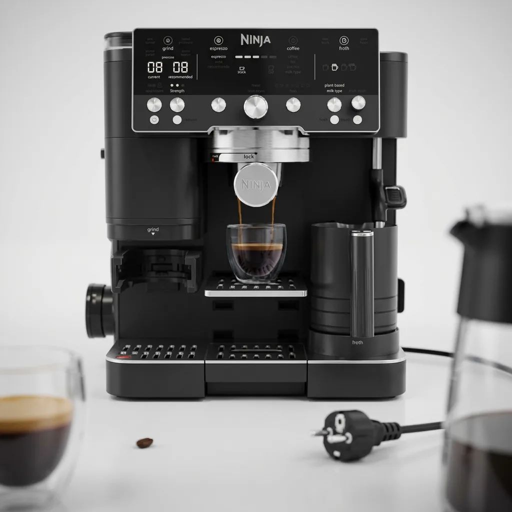 Ninja Luxe Café Premier – detailed view of the key features, buttons and design elements