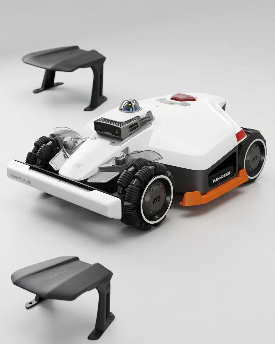 Mammotion LUBA 3 AWD – detailed view of the key features, buttons and design elements