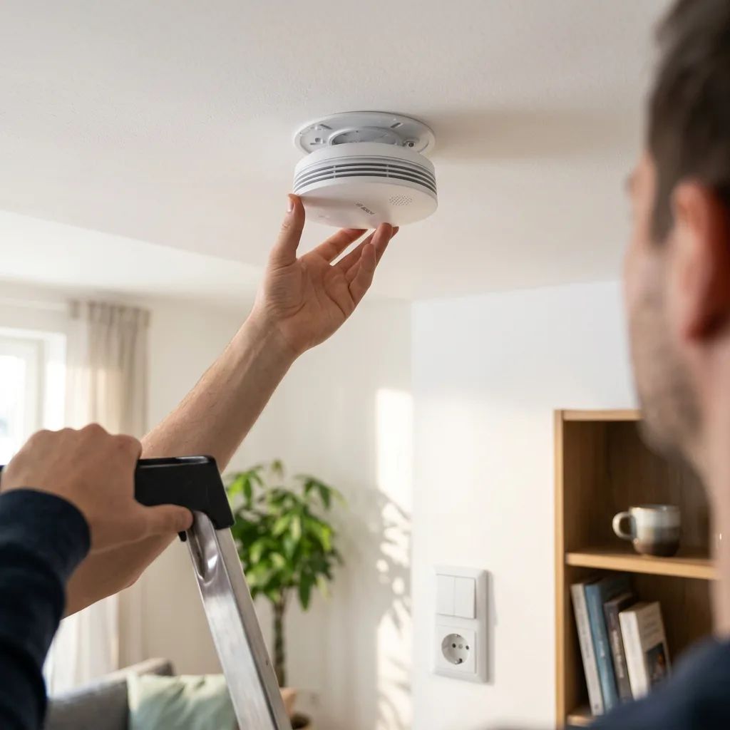Bosch Rauchwarnmelder II – being used in a natural, realistic everyday scenario