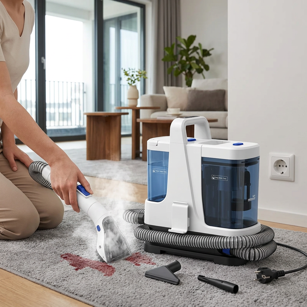 Lubluelu V9 – Hand-Fleckenreiniger mit Dampf – being used in a natural, realistic everyday scenario
