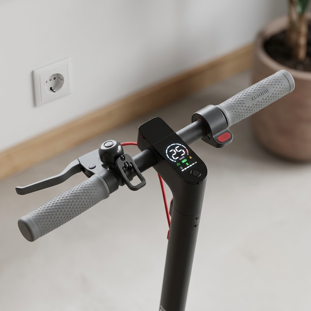 KI-Visualisierung: Xiaomi Electric Scooter 4 Lite (2nd Gen) Lenker mit Display und Bremshebel