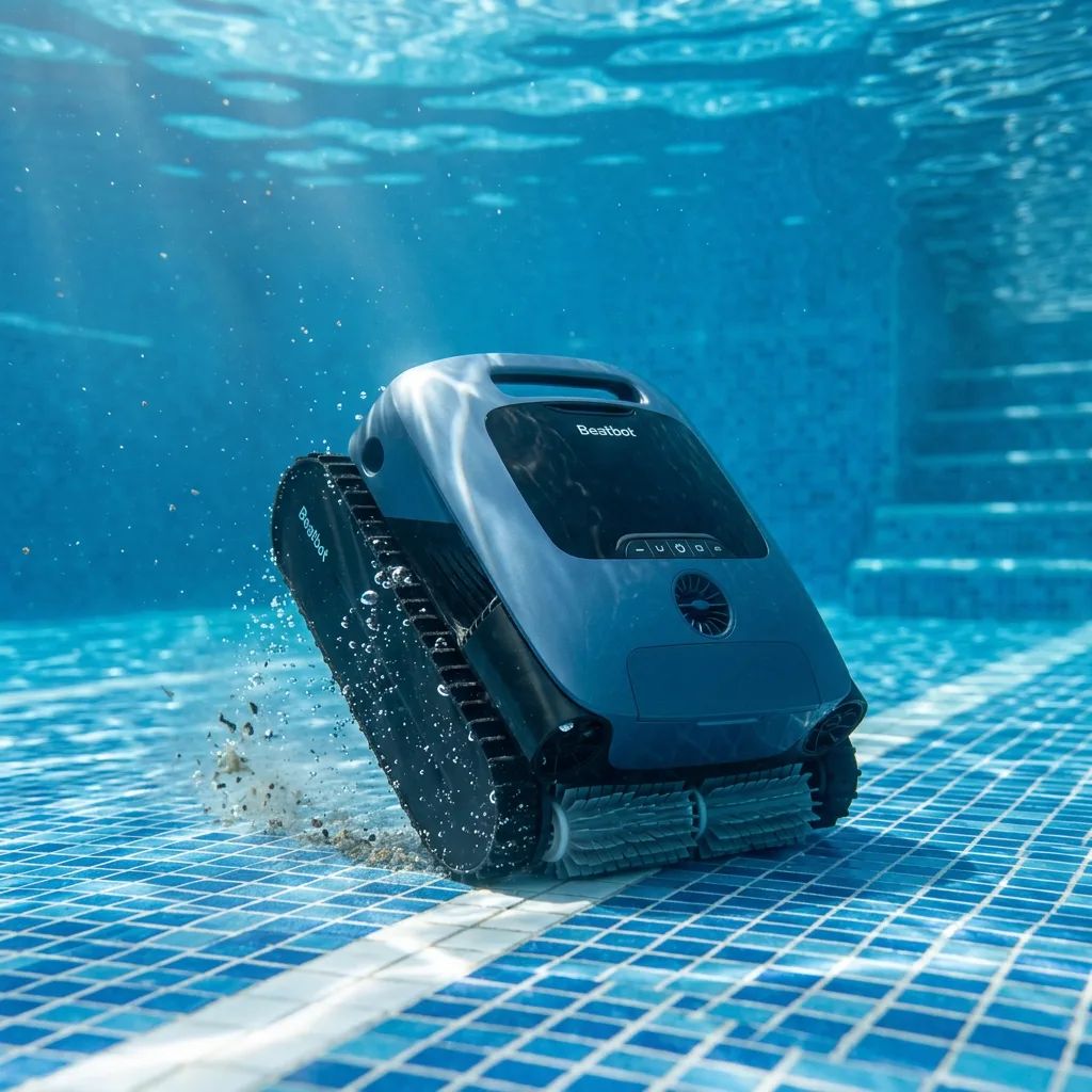 Beatbot AquaSense Pro – cleaning the pool floor underwater