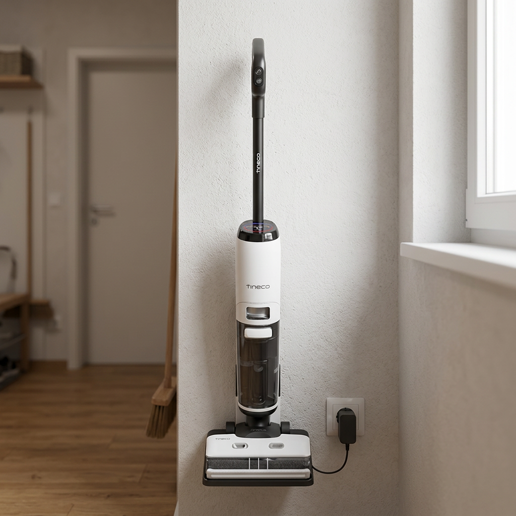 KI-Visualisierung: Tineco FLOOR ONE S7 Steam Wischsauger reinigt Hartboden
