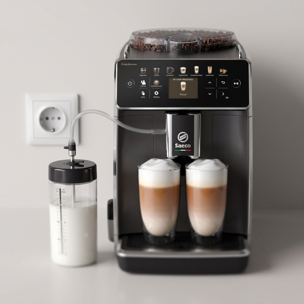 Saeco GranAroma – detailed view of the key features, buttons and design elements