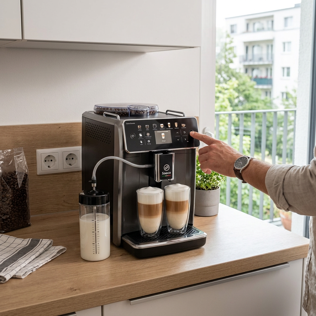 Saeco GranAroma – being used in a natural, realistic everyday scenario