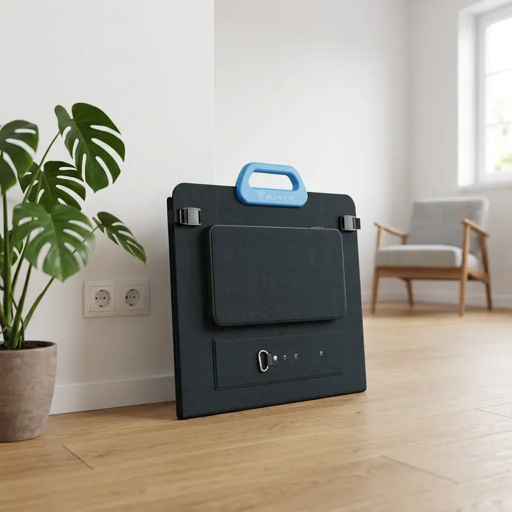 Bluetti PV120 – placed in a clean, well-lit home environment