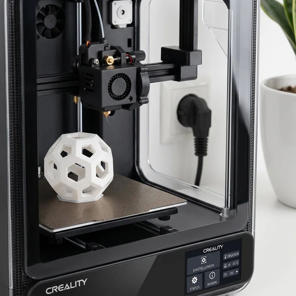 Creality CR-200B – the extruder, build plate and display panel in detail